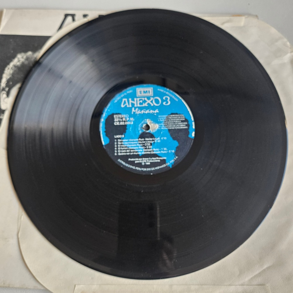 Anexo 3 Mañana 1988 Vinyl LP EMI Peru Rock Pop Gatefold - Picture 6 of 8